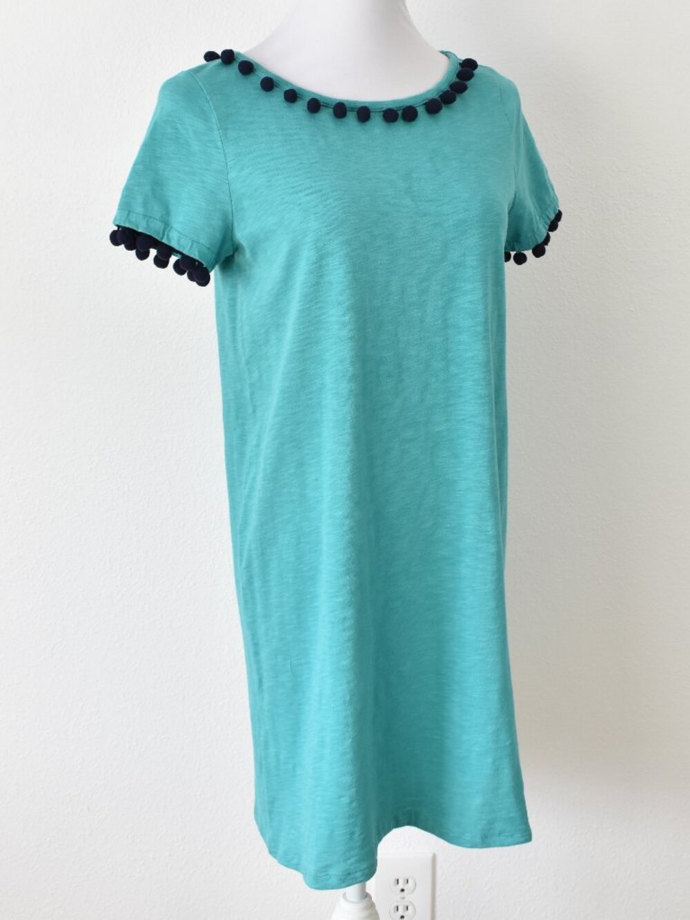 Boden Bridget Jersey Pom-Pom Dress - 6 - Picture 8 of 9